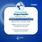 Servaf S.A. E.S.P. informa a la comunidad
