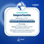 Servaf S.A. E.S.P. informa: